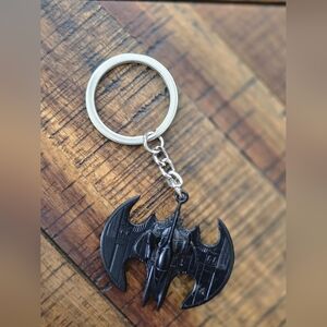 Black Bat-Shaped Keychain